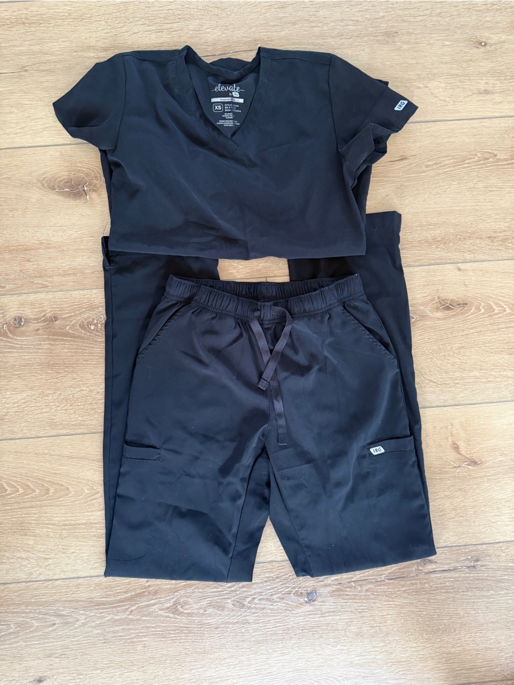 Woman's black scrub set